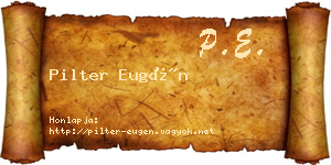 Pilter Eugén névjegykártya